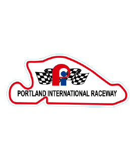 Portland International Raceway Red Track Outline Sticker